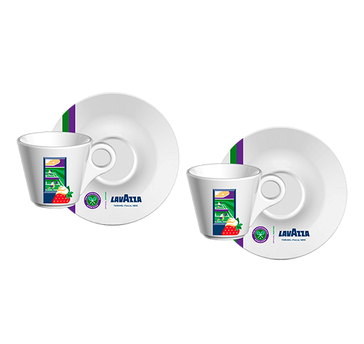 SET ESPRESSO CUPS & SAUCERS WIMBLEDON