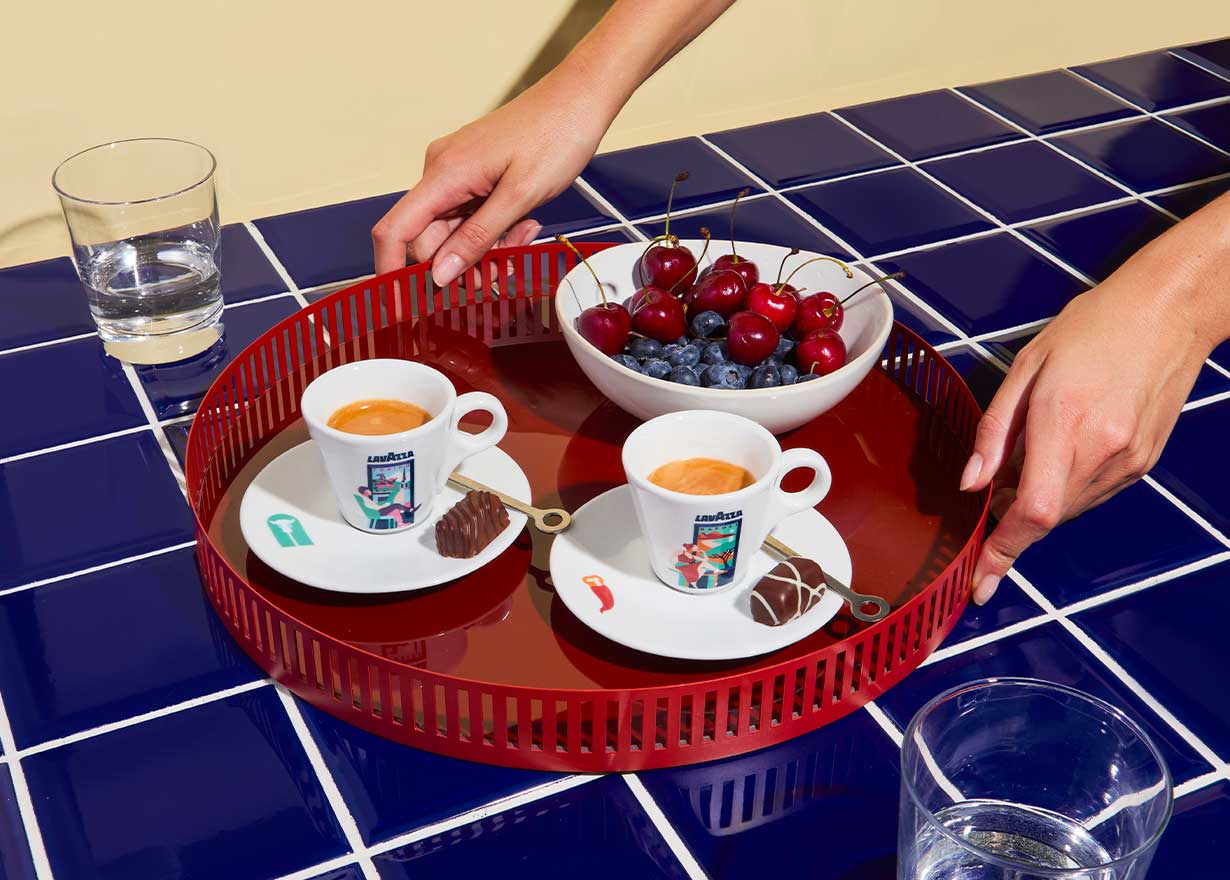 Lorenzi イタリア製　携帯コップ Espresso set Torino and Napoli - Window Collection | Lavazza