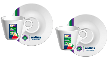 SET ESPRESSO CUPS & SAUCERS WIMBLEDON